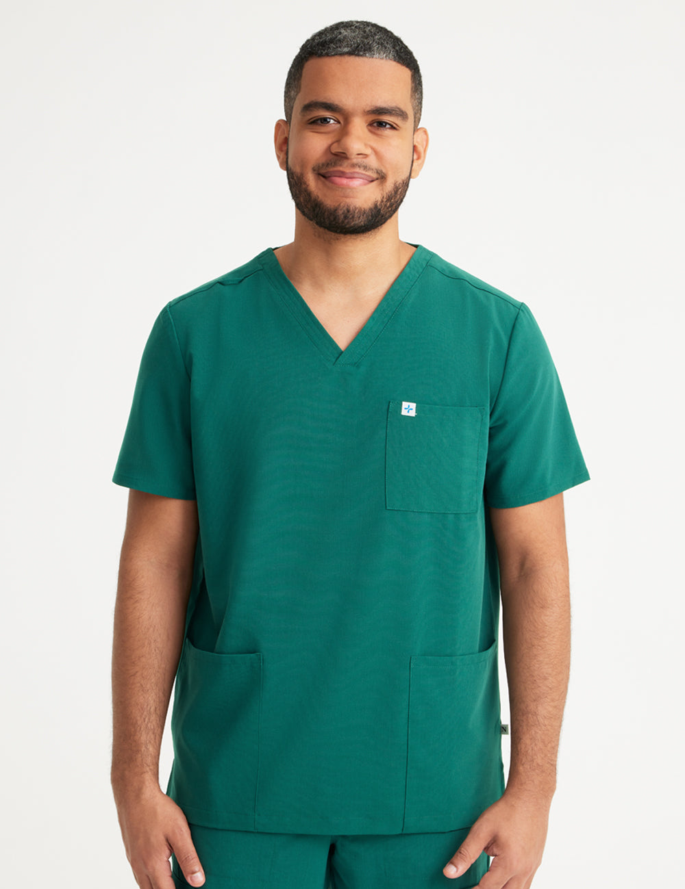 Stylish limited edition royal blue V-neck scrub top for men, crafted for comfort and professional use